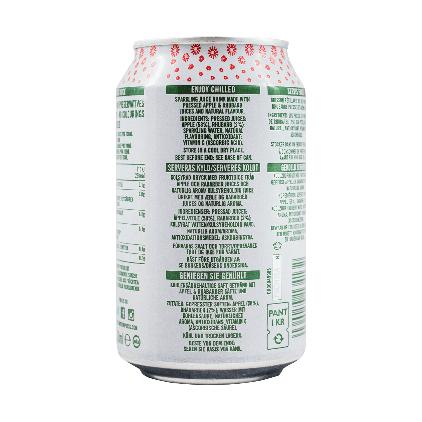 Cawston Press Rhubarb Sparkling Water Can 330ml