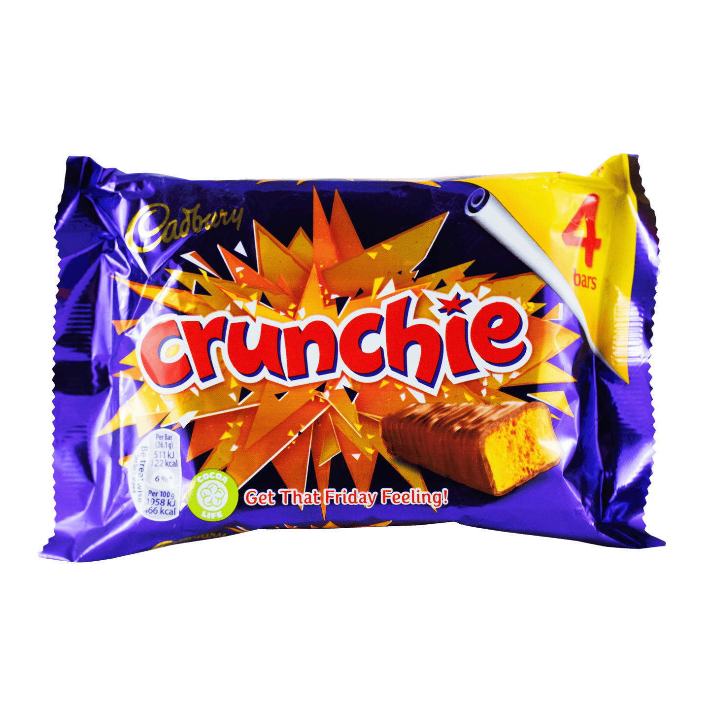 Cadbury Crunchie Chocolate 104.4g (Pack of 4)