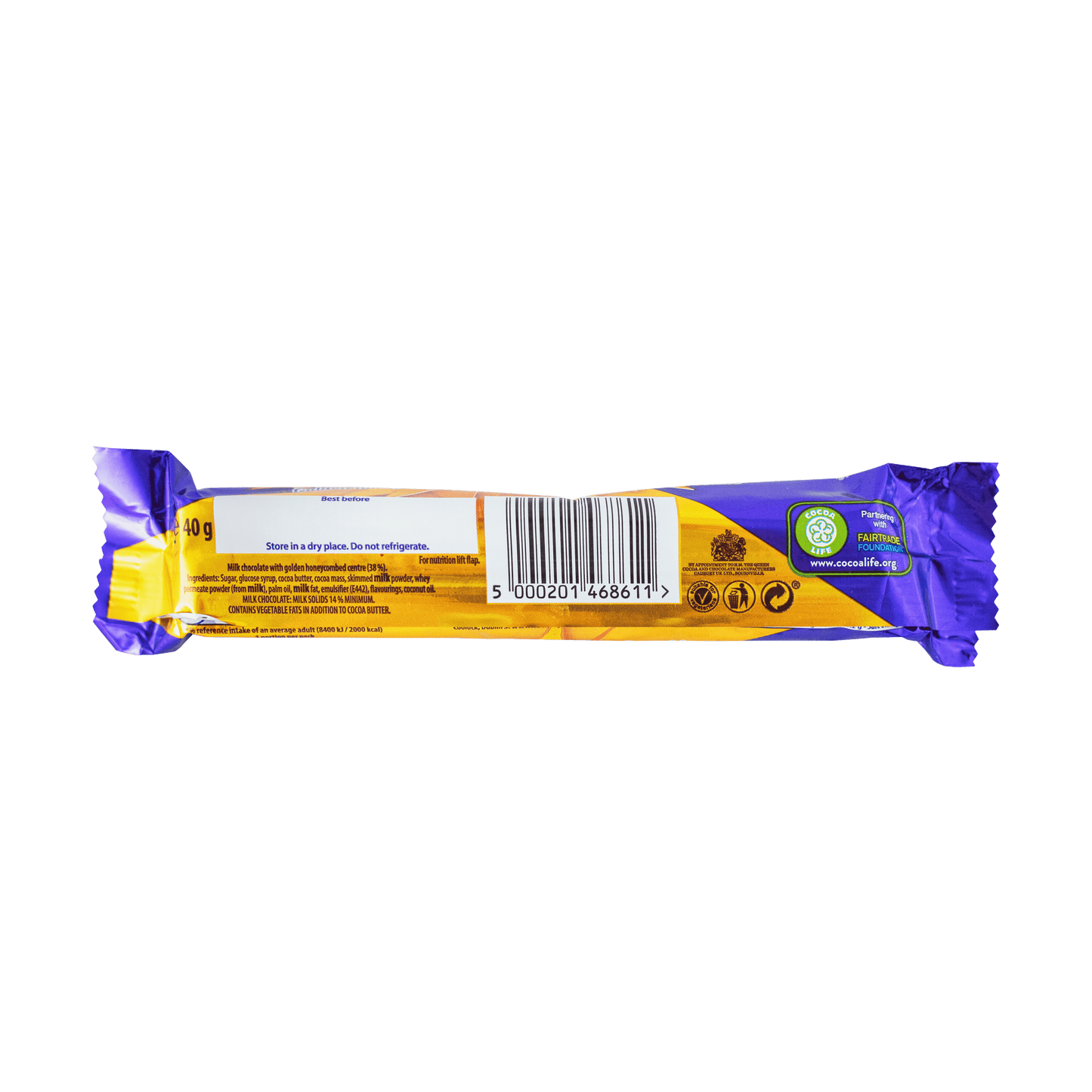 Cadbury Crunchie Single Bar Chocolate 40g Snacks Chocolates British Products Nativall